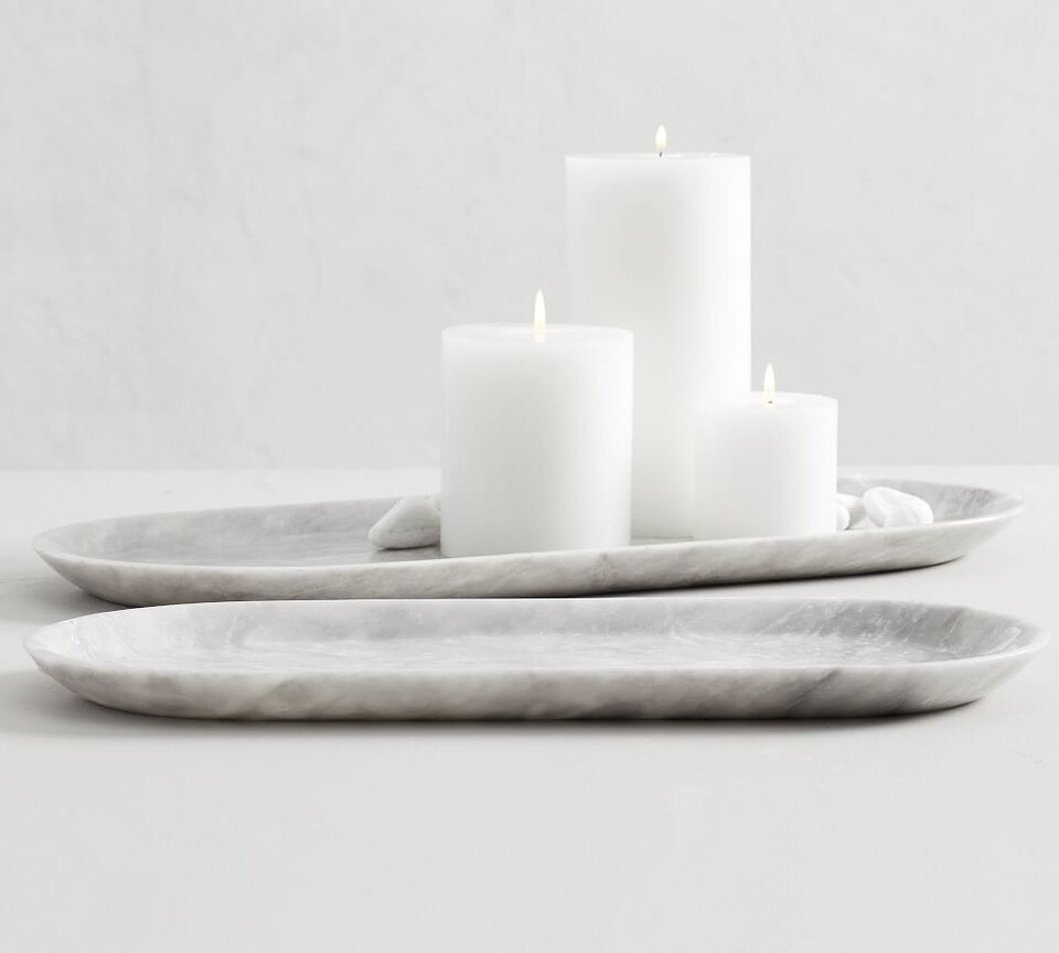 Decorative Oblong Marble Tray